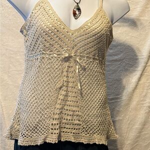Faded Glory Cream Crochet Camisole